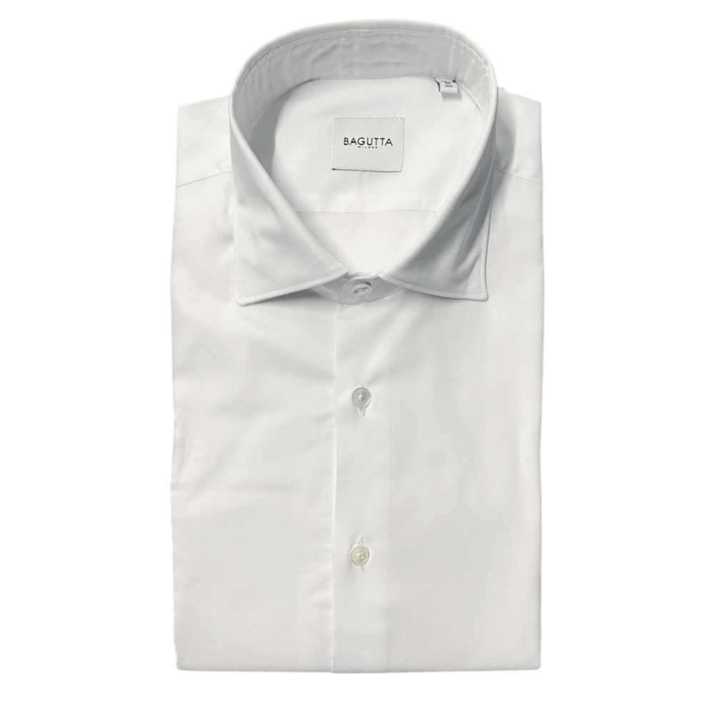 Camicia da uomo in cotone bianco