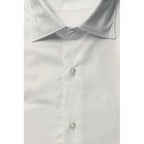 Camicia da uomo in cotone bianco