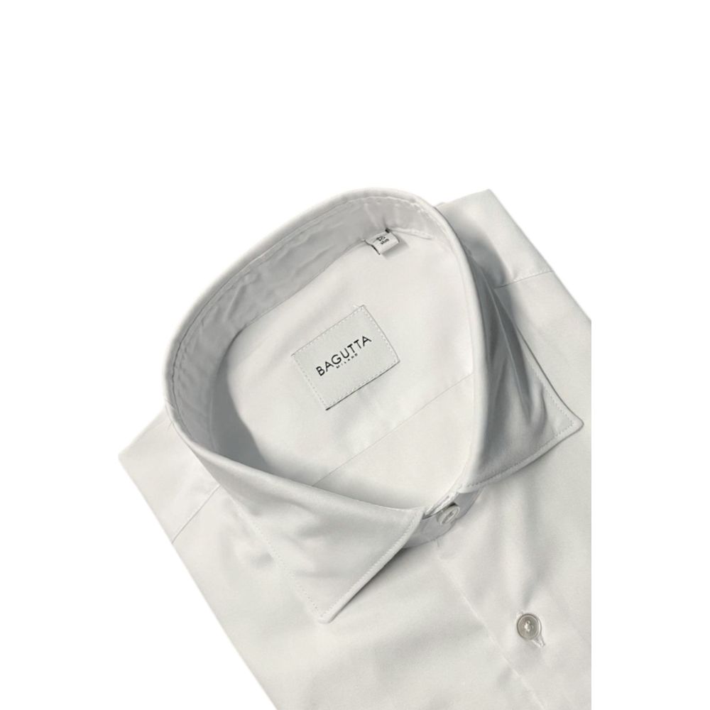Camicia da uomo in cotone bianco