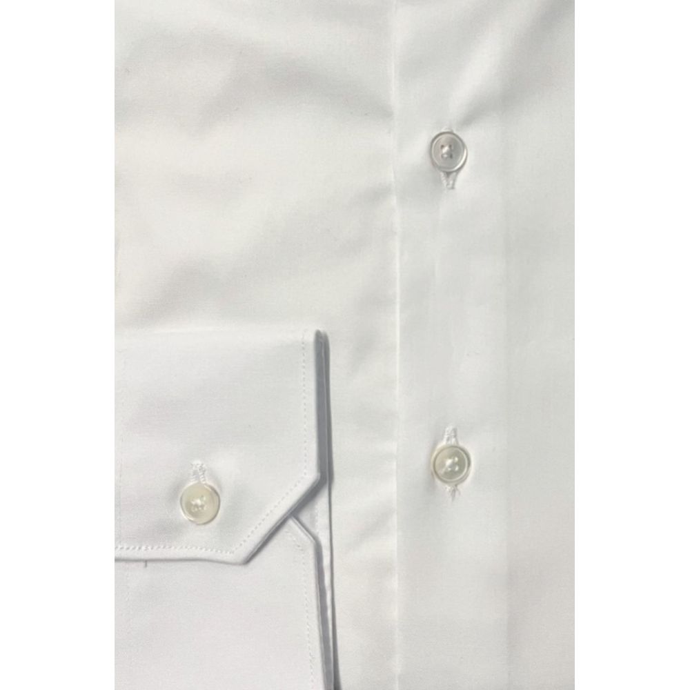 Camicia da uomo in cotone bianco