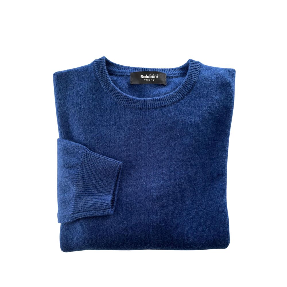 Herrenpullover aus blauem Kaschmir