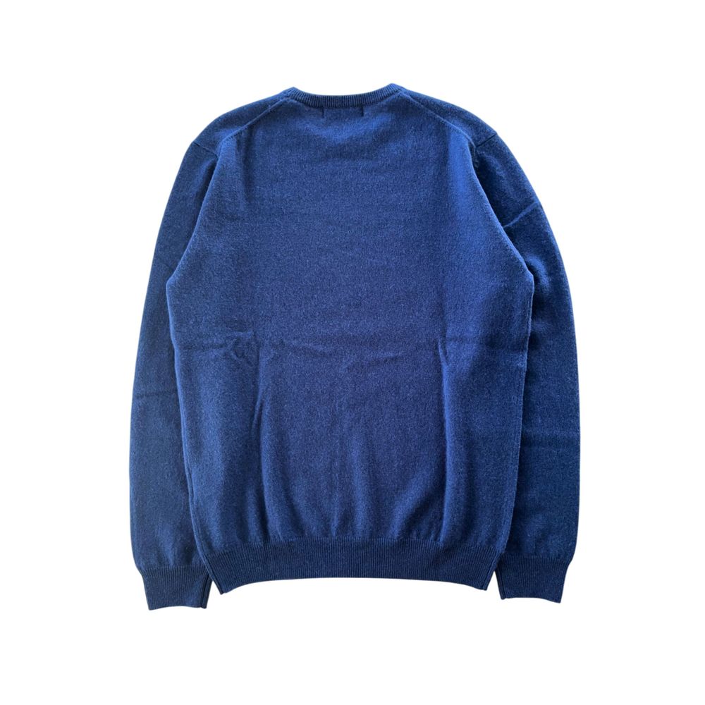 Herrenpullover aus blauem Kaschmir