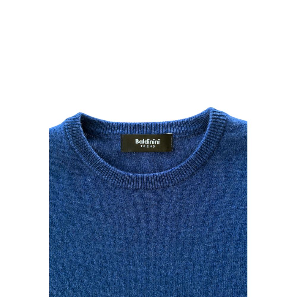 Herrenpullover aus blauem Kaschmir