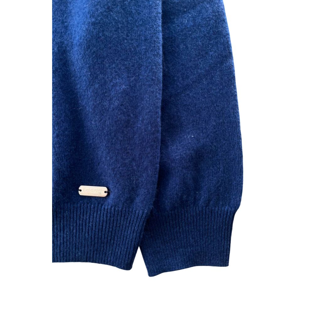 Herrenpullover aus blauem Kaschmir
