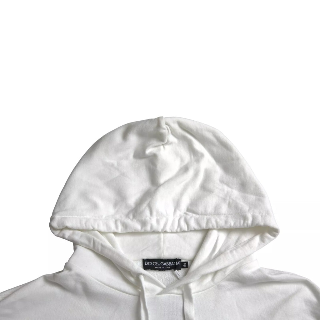Weißer Kapuzenpullover aus Baumwolle für Herren