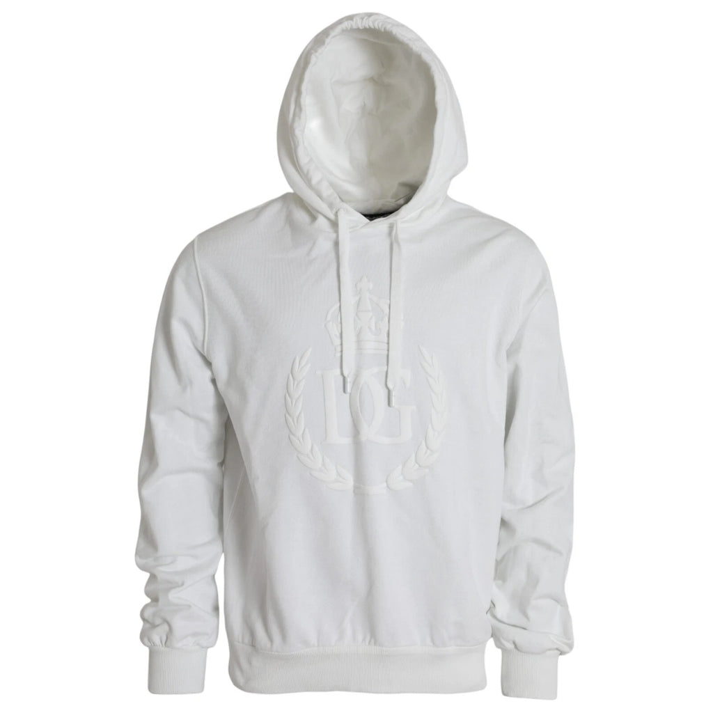 Weißer Kapuzenpullover aus Baumwolle für Herren