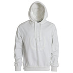 Weißer Kapuzenpullover aus Baumwolle für Herren