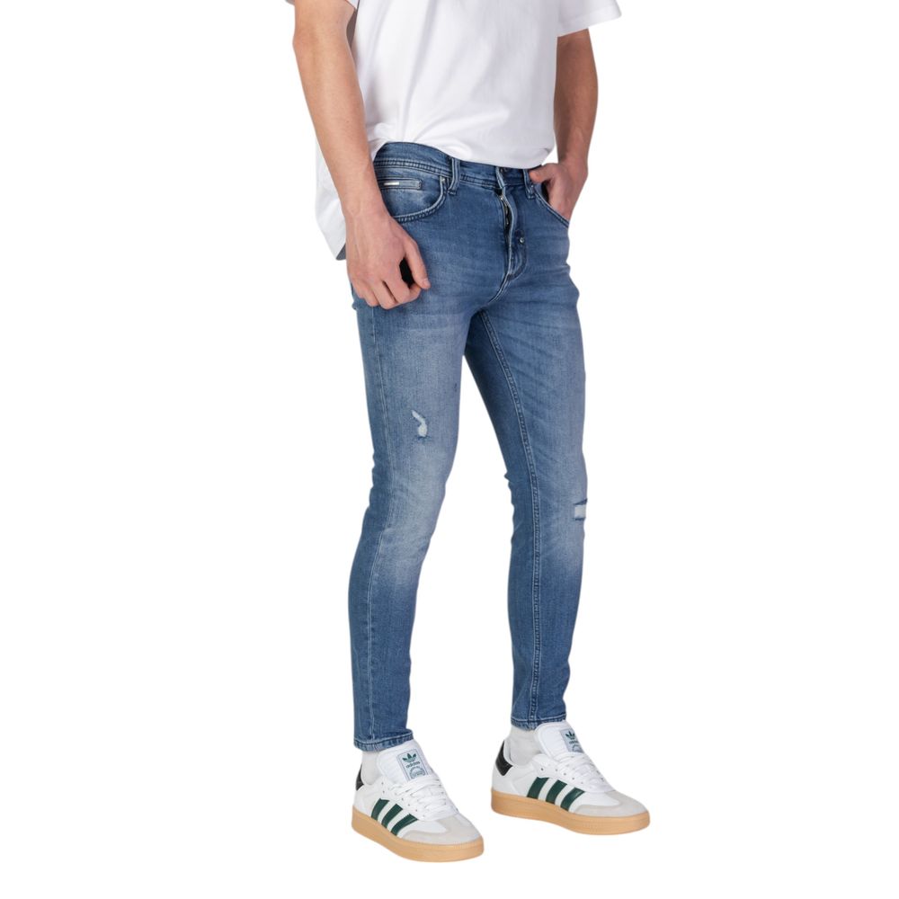 Blaue schmale Jeans aus Baumwolle