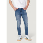 Blaue schmale Jeans aus Baumwolle