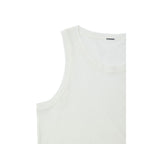 White Cotton Sleveless Jacket