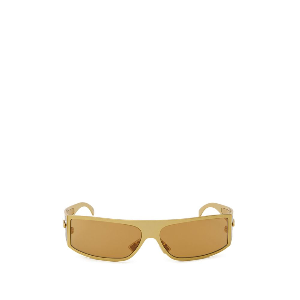 Sonnenbrille mit goldfarbenem Metallgestell