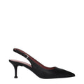 Schwarze Leder-Plateaupumps