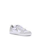 White Calf Leather Bos Taurus Low Top Sneakers