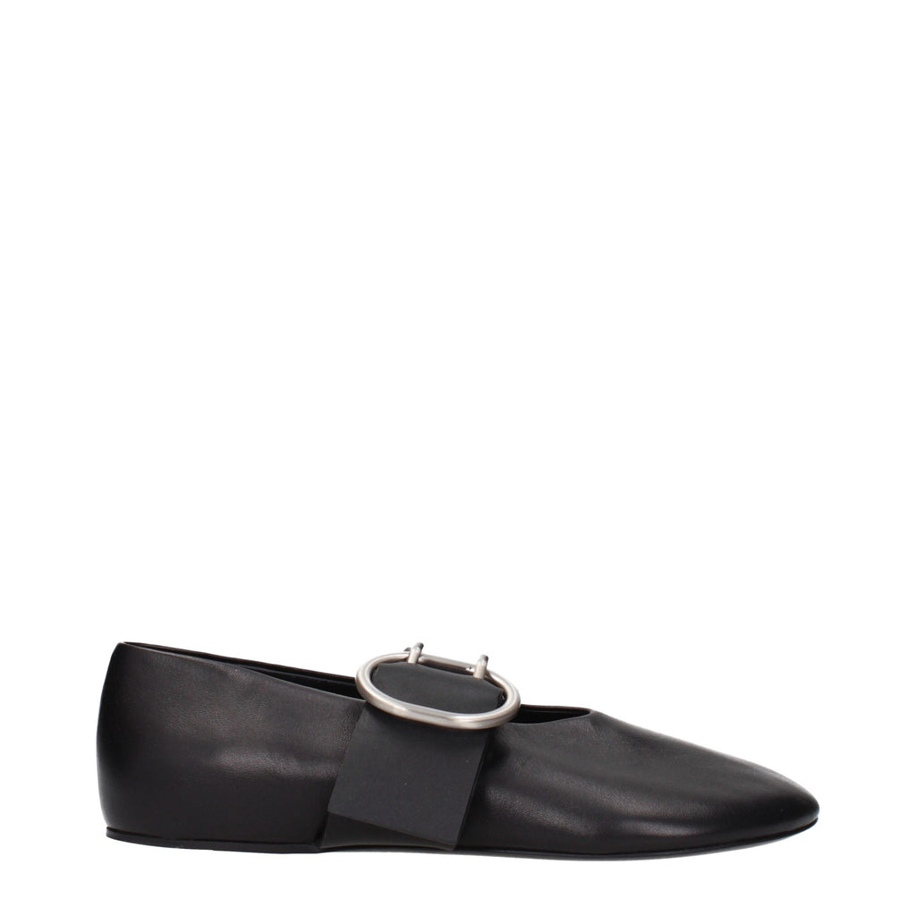 Schwarze Ballerinas aus Leder