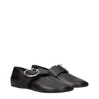 Schwarze Ballerinas aus Leder
