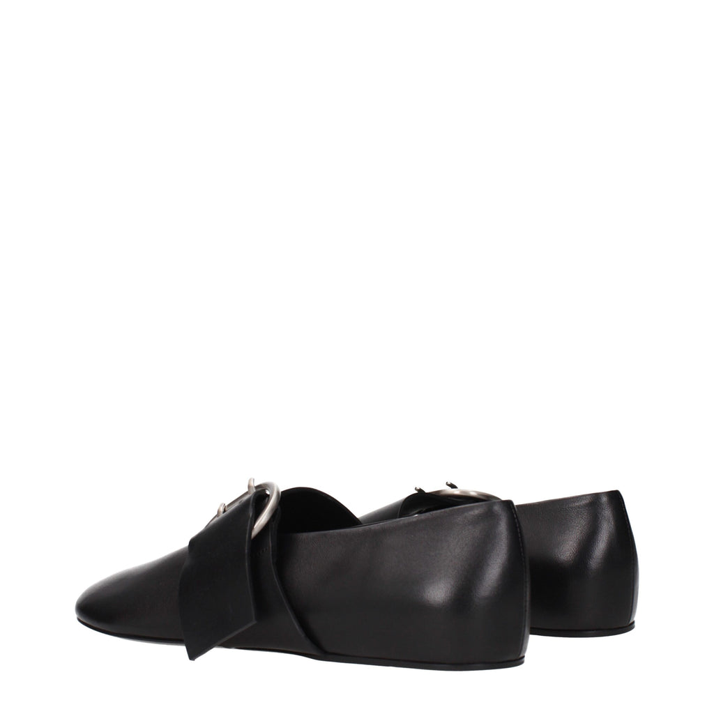 Schwarze Ballerinas aus Leder