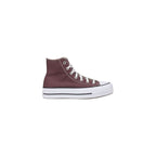Violette Plateau-Sneaker aus Stoff