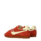 Orange Leather Sneakers