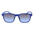 Sonnenbrille aus blauem Kunststoff