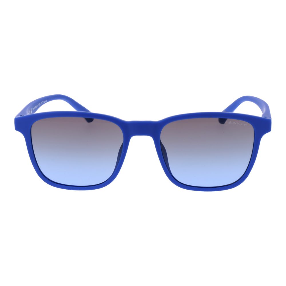 Sonnenbrille aus blauem Kunststoff