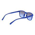 Sonnenbrille aus blauem Kunststoff