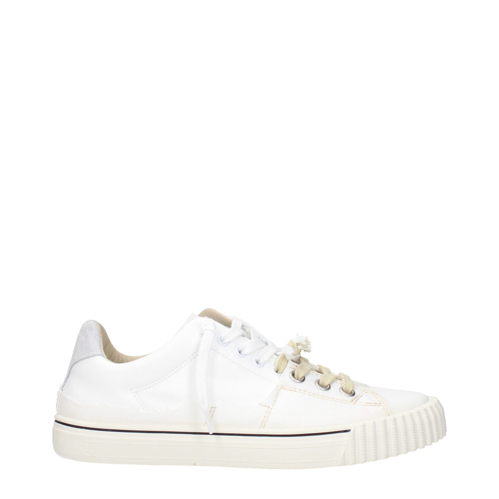 Weiße Leder-Low-Top-Sneaker