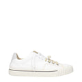 Weiße Leder-Low-Top-Sneaker