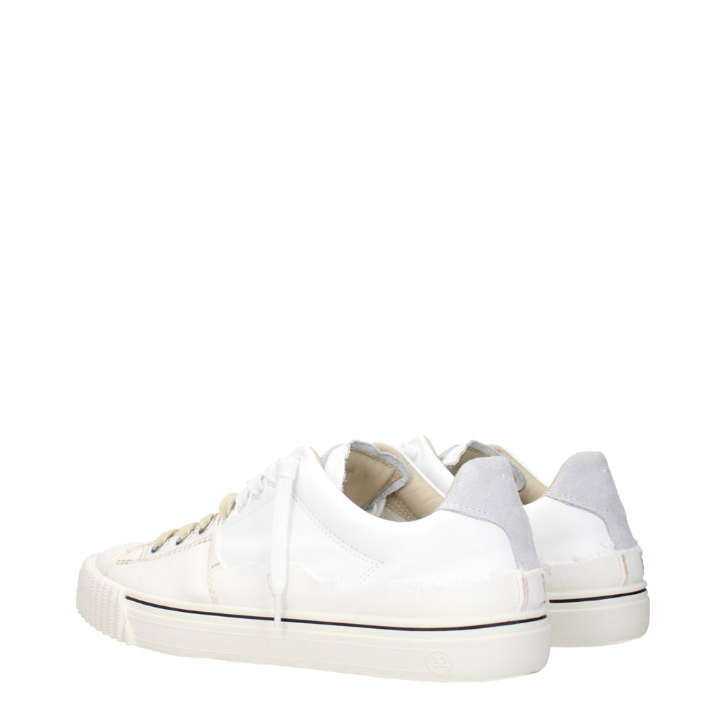Weiße Leder-Low-Top-Sneaker