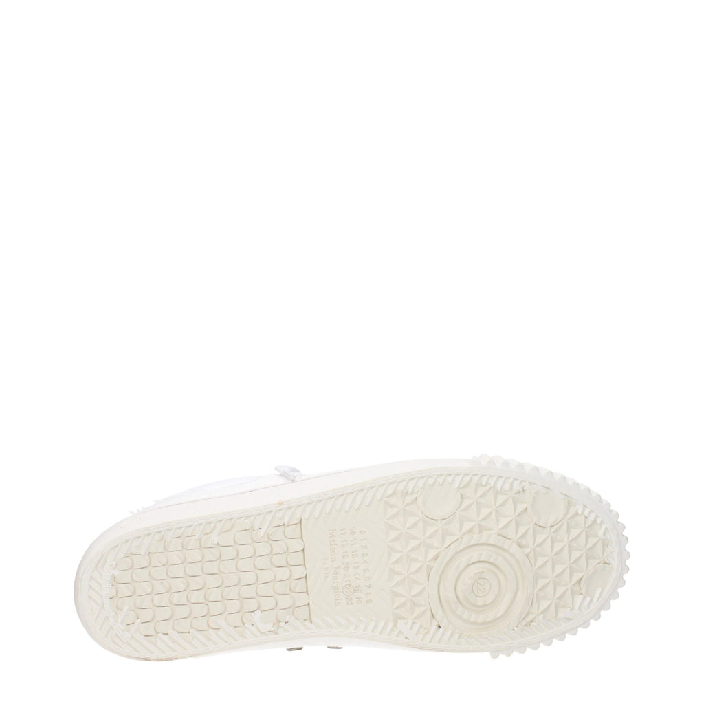 Weiße Leder-Low-Top-Sneaker