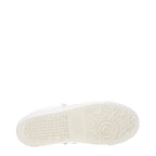 Weiße Leder-Low-Top-Sneaker