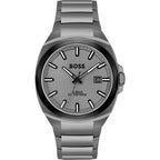 Orologio da abito in acciaio inossidabile grigio