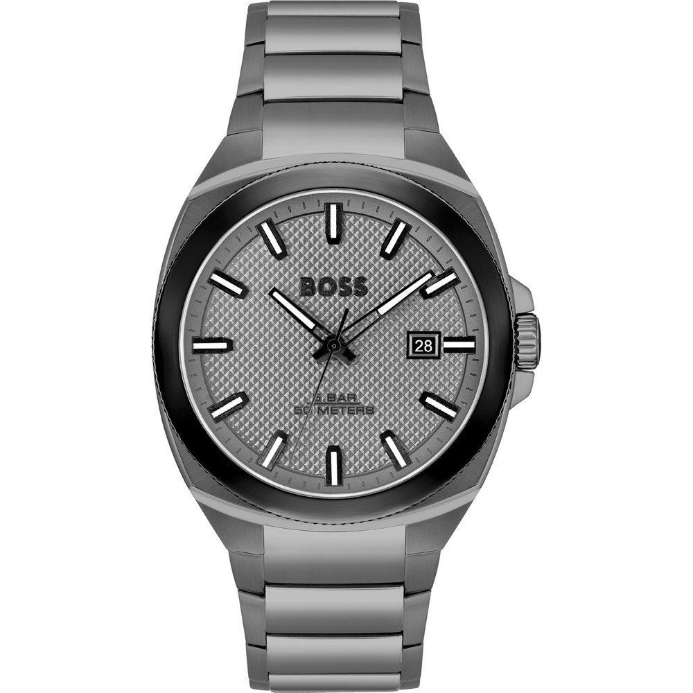 Orologio da abito in acciaio inossidabile grigio