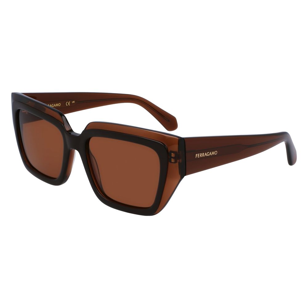 Occhiali da sole in acetato marrone