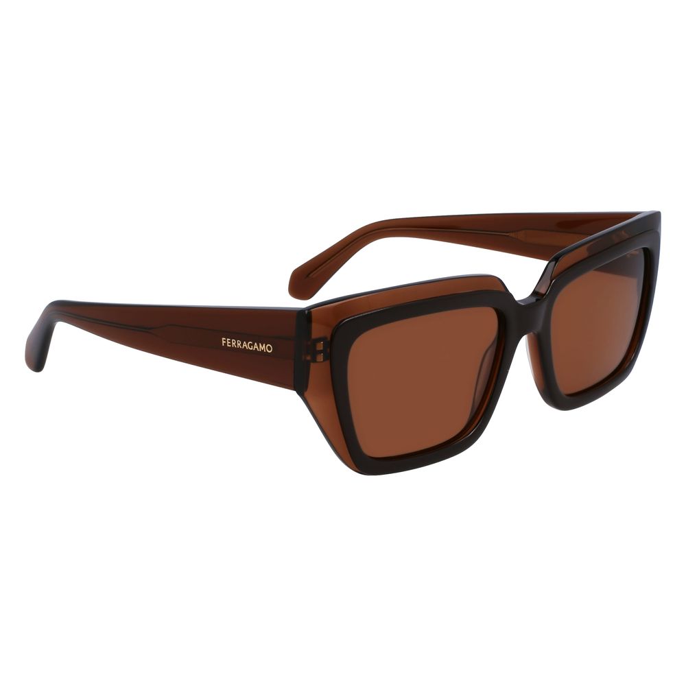 Occhiali da sole in acetato marrone