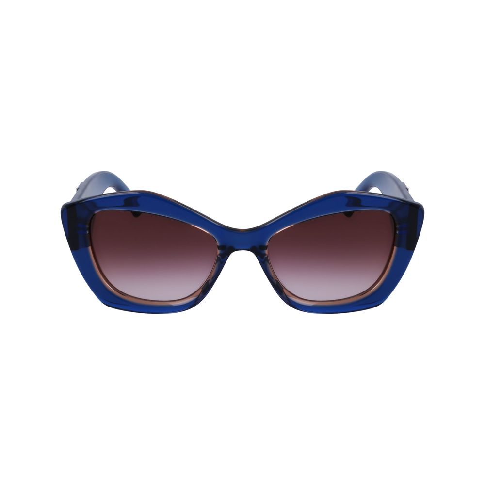 Sonnenbrille aus blauem Azetat