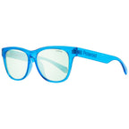 Sonnenbrille aus blauem Kunststoff