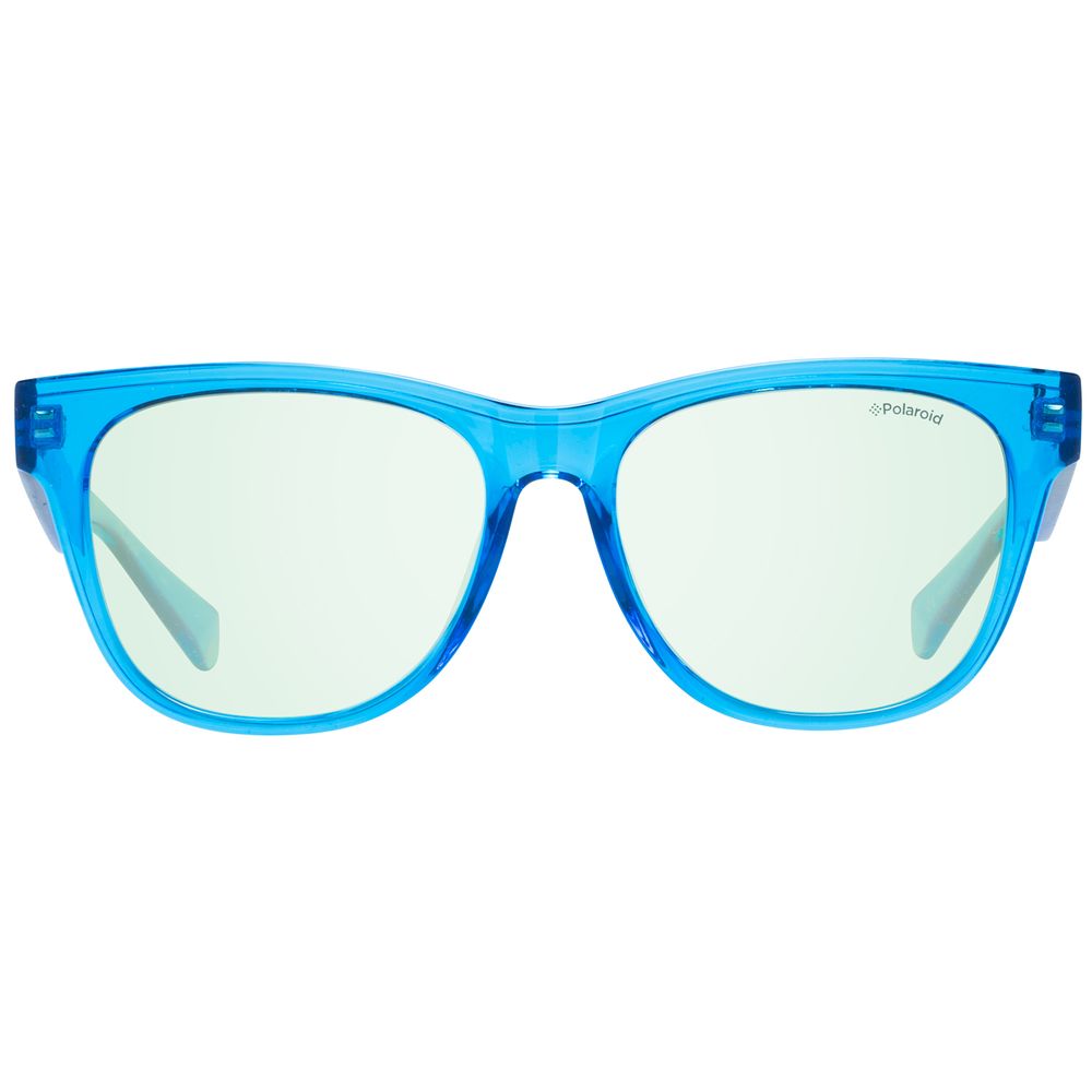 Sonnenbrille aus blauem Kunststoff