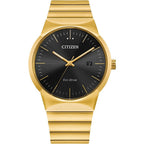 Goldene Edelstahl-Kleideruhr