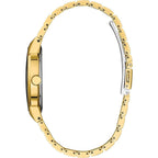 Goldene Edelstahl-Kleideruhr