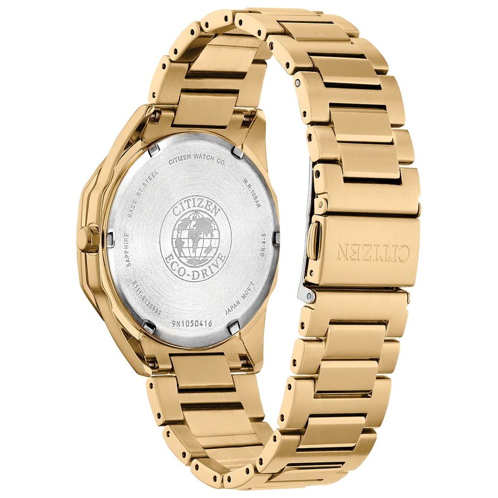 Goldene Edelstahl-Kleideruhr
