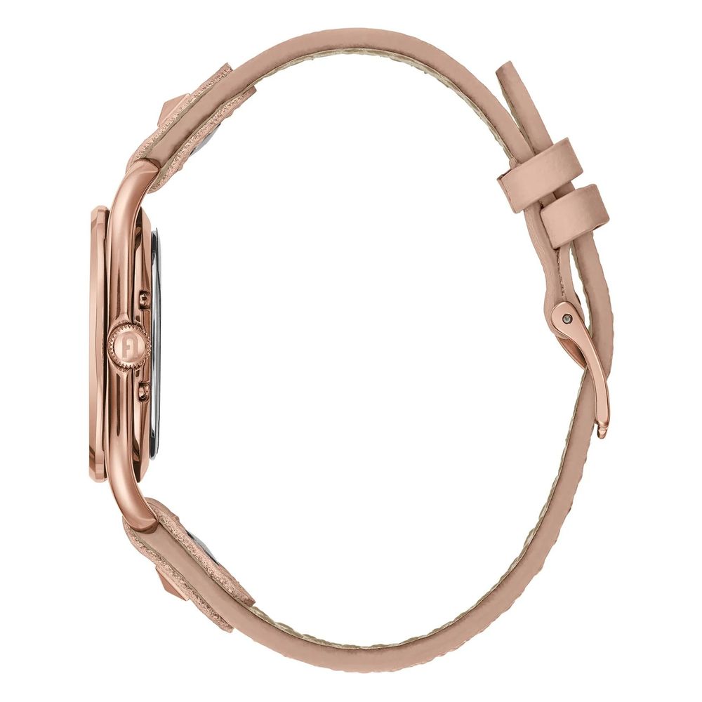 Mehrfarbige Leder-Armbanduhr