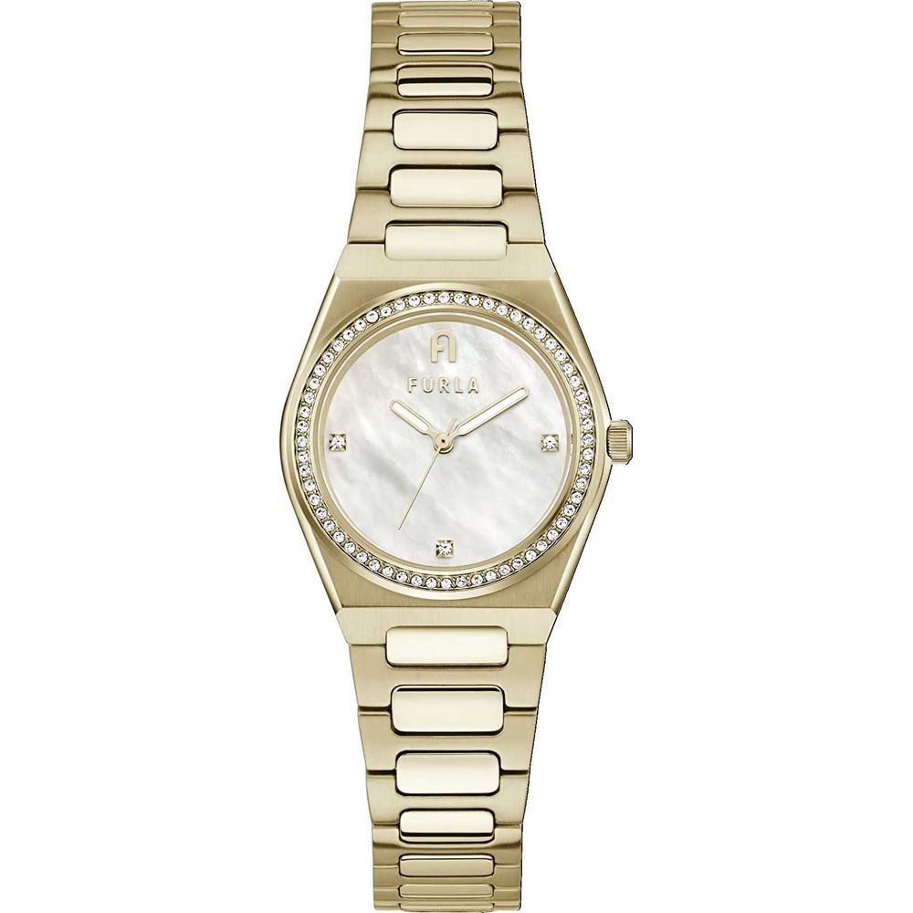 Goldene Edelstahl-Kleideruhr