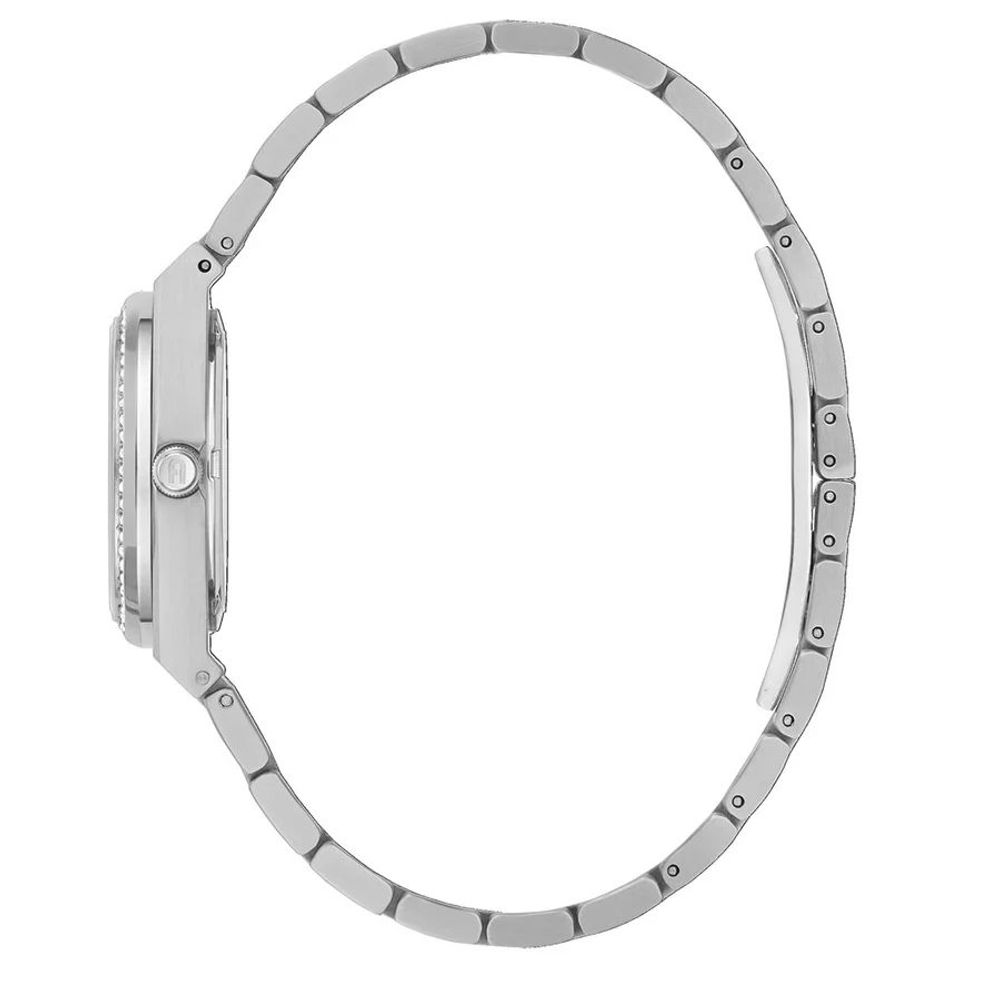 Graue Edelstahl-Armbanduhr