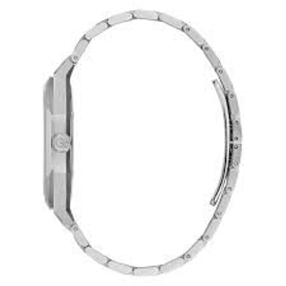 Graue Edelstahl-Armbanduhr