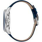 Armbanduhr aus schwarzem Leder