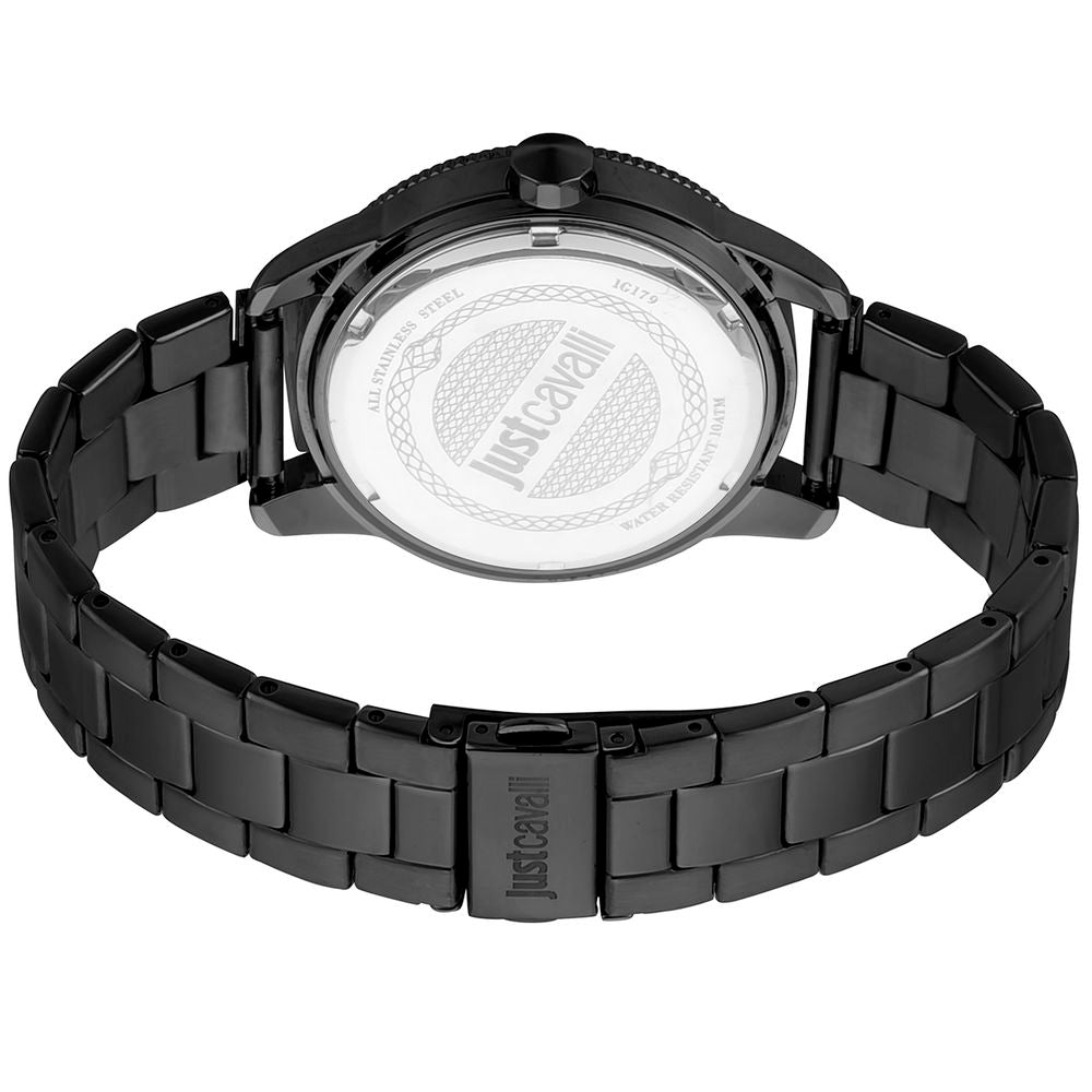 Schwarze Edelstahl-Dresswatch