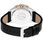 Armbanduhr aus schwarzem Leder