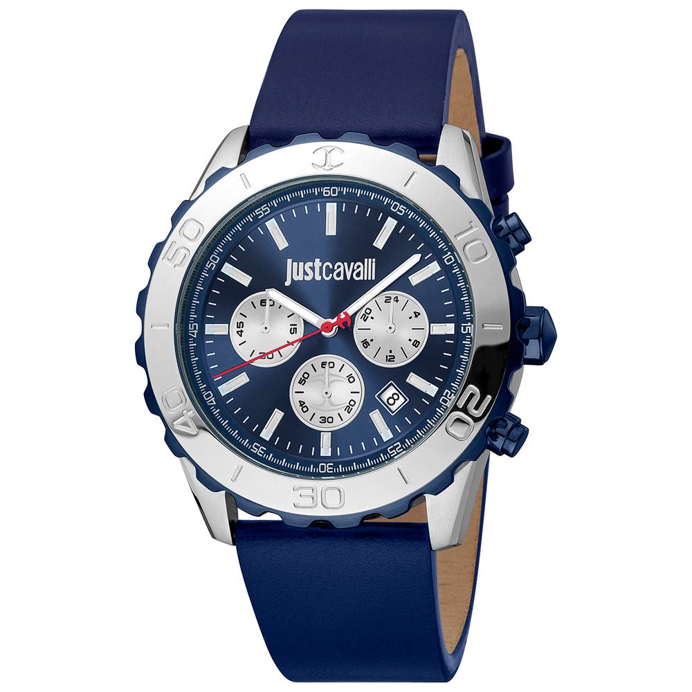Blue Leather Dress Watch