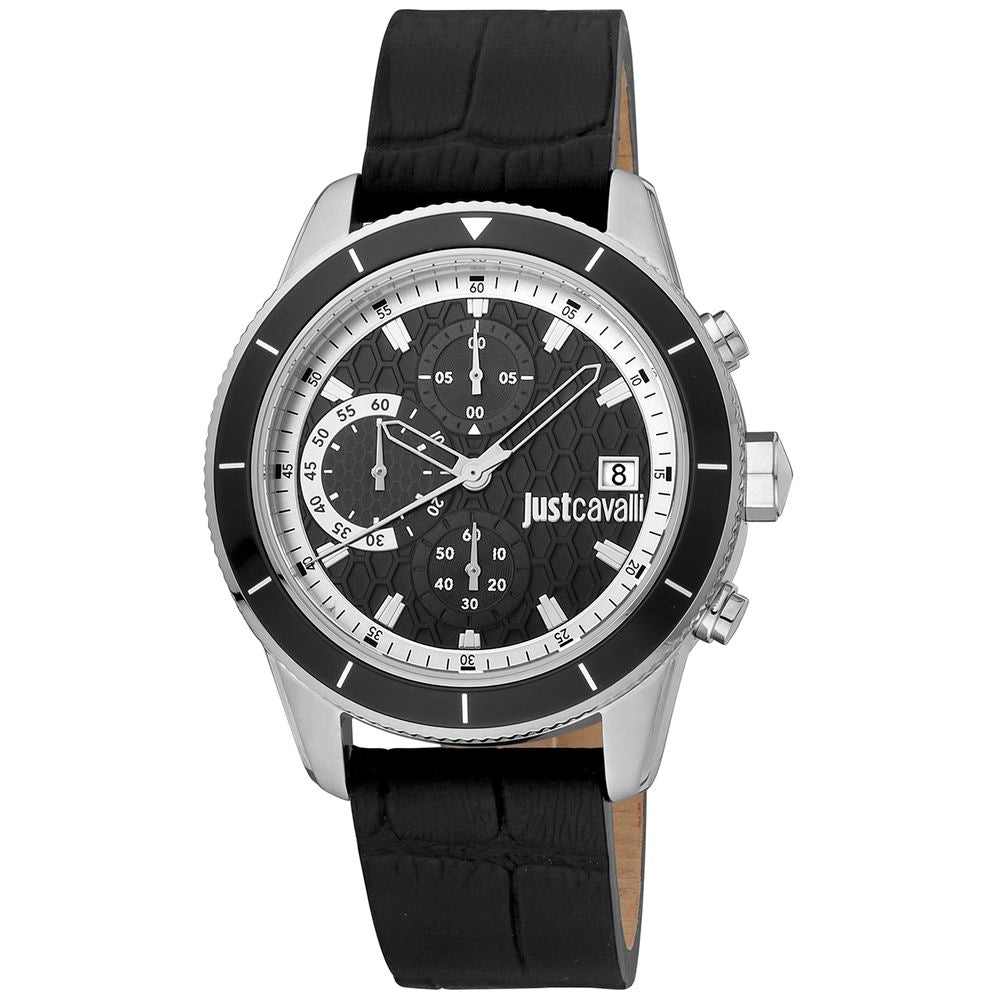 Orologio in pelle nera
