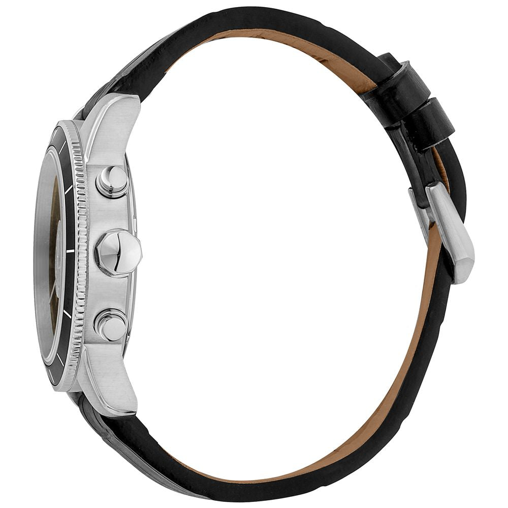 Orologio in pelle nera
